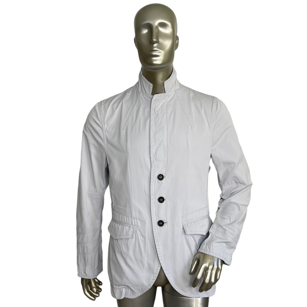Messagerie Men's Light Grey Stand Collar Luxury Jacket 52